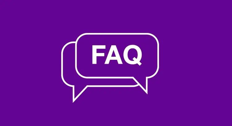 graphic featuring the letters FAQ inside a speech bubble